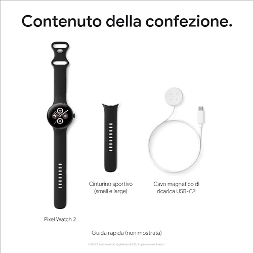 Google Pixel Watch 2 da Fitbit e Google - Monitoraggio battito cardiaco, Gestione stress, Funzionalità di sicurezza - Smartwatch Android - Cassa in alluminio - Cinturino sportivo grigio creta - Wi-Fi