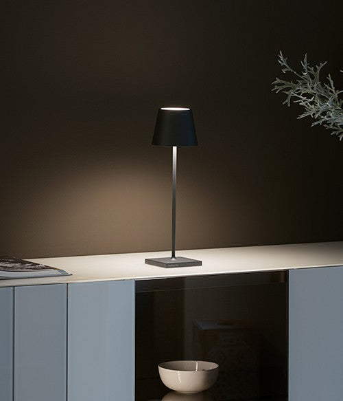 Lampada da Tavolo Senza Fili Poldina Pro Grigio Scuro