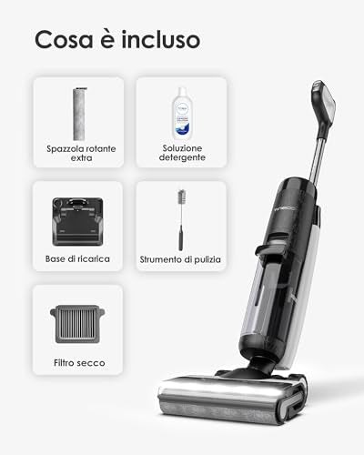 Tineco Floor One S7 PRO(S7 Series) Aspirapolvere Cordless per Pavimenti Duri, Pulisce Sempre con Acqua Pulita, Display LED, Lunga Autonomia. Rimuove Macchie Ostinate e Peli di Animali Domestici