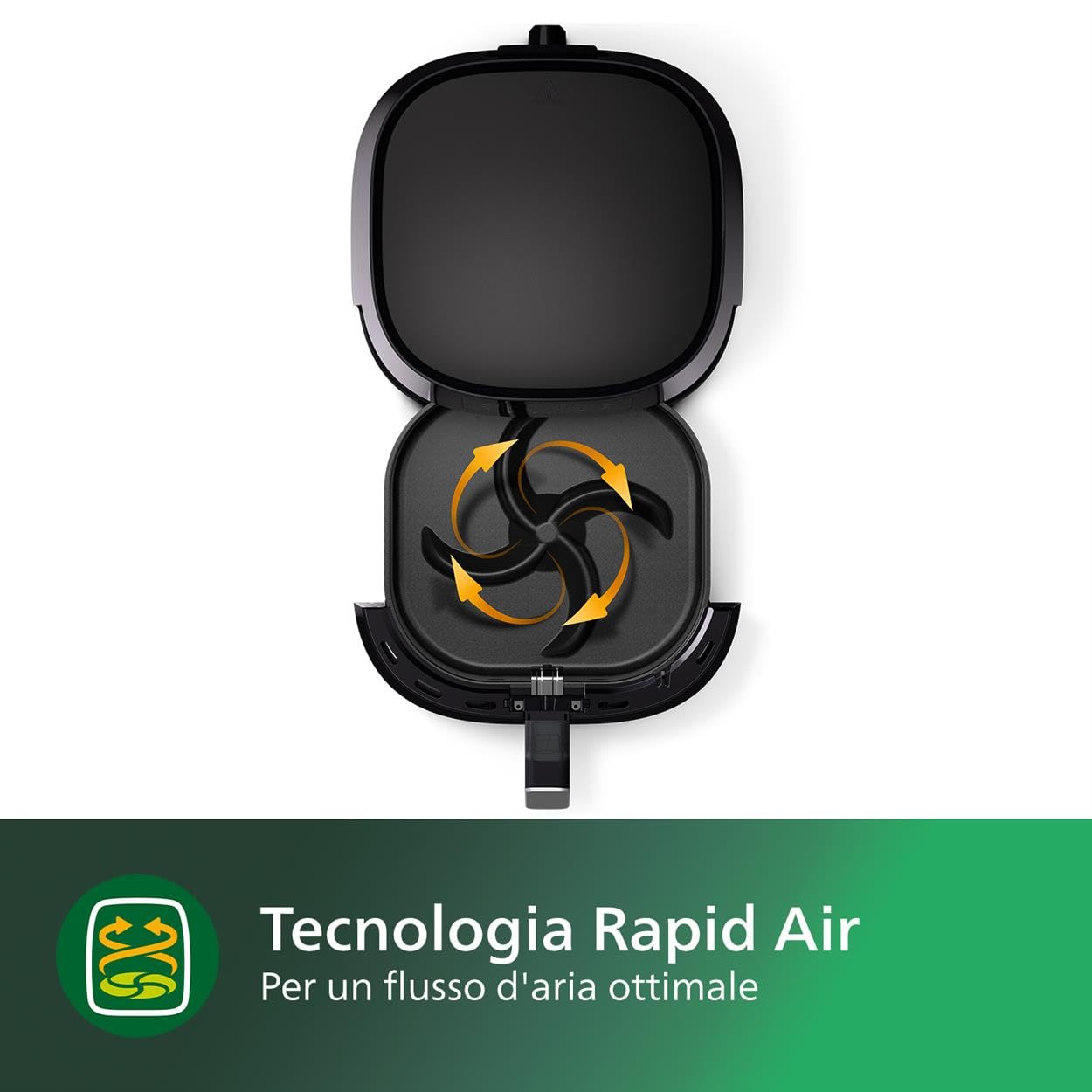 PHILIPS Airfryer XL Essential - 6,2 L, Friggitrice Senza Olio, WI-Fi, Tecnologia Rapid Air, Touchscreen, App HomeID (HD9280/90)