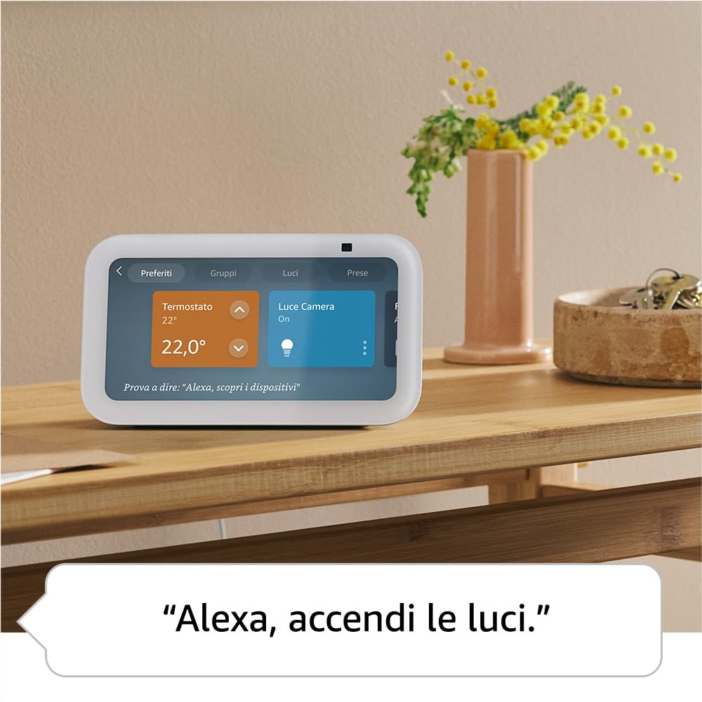 Echo Show 5 (3ª generazione) | Schermo touch intelligente e compatto, con Alexa: controllo della Casa Intelligente e molto altro | Antracite