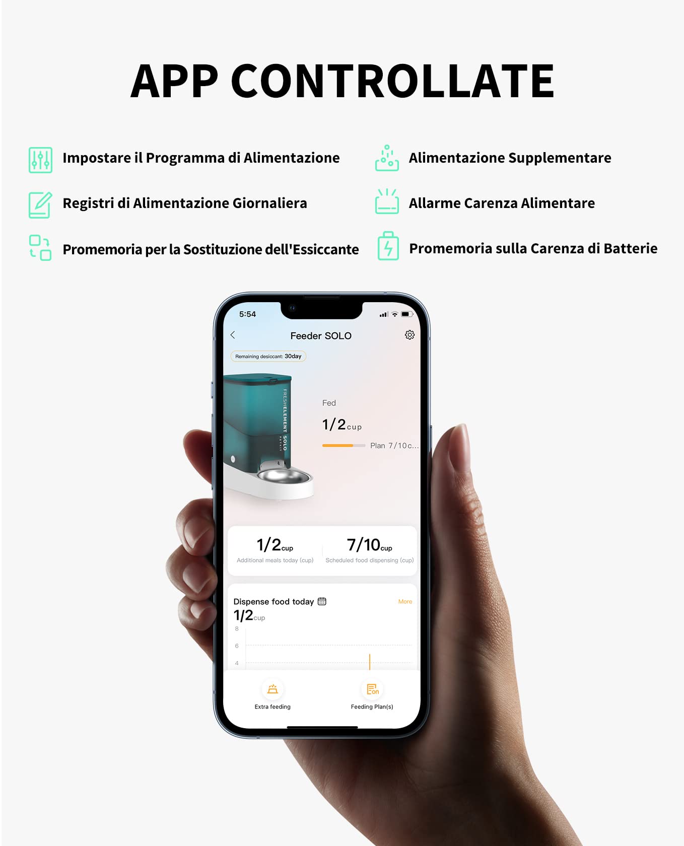 PETKIT Distributore Automatico Cibo Gatti, 3L Distributore Automatico Cibo Cani,2.4G WiFi,1-10 Pasti,1-15 Giorni,Ciotola in Acciaio Inox 304,Tecnologia Fresh Lock
