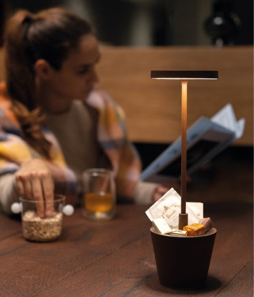 Lampada da Tavolo Senza Fili Poldina Reverso bianco