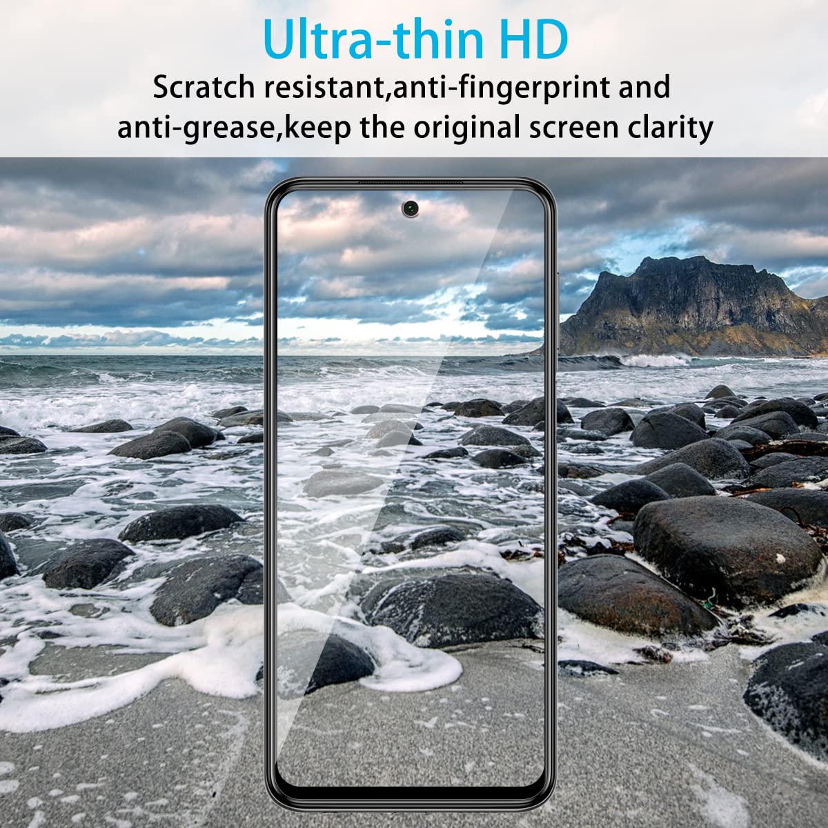 Didisky Custodia Cover per Xiaomi Redmi Note 9S, Note 9 Pro, Note 9 Pro Max+ 3 Pezzi Pellicola Protettiva in Vetro Temperato, Resistente ai GraffiSilicone AntiurtoTrasparente TPU Protezione Cover