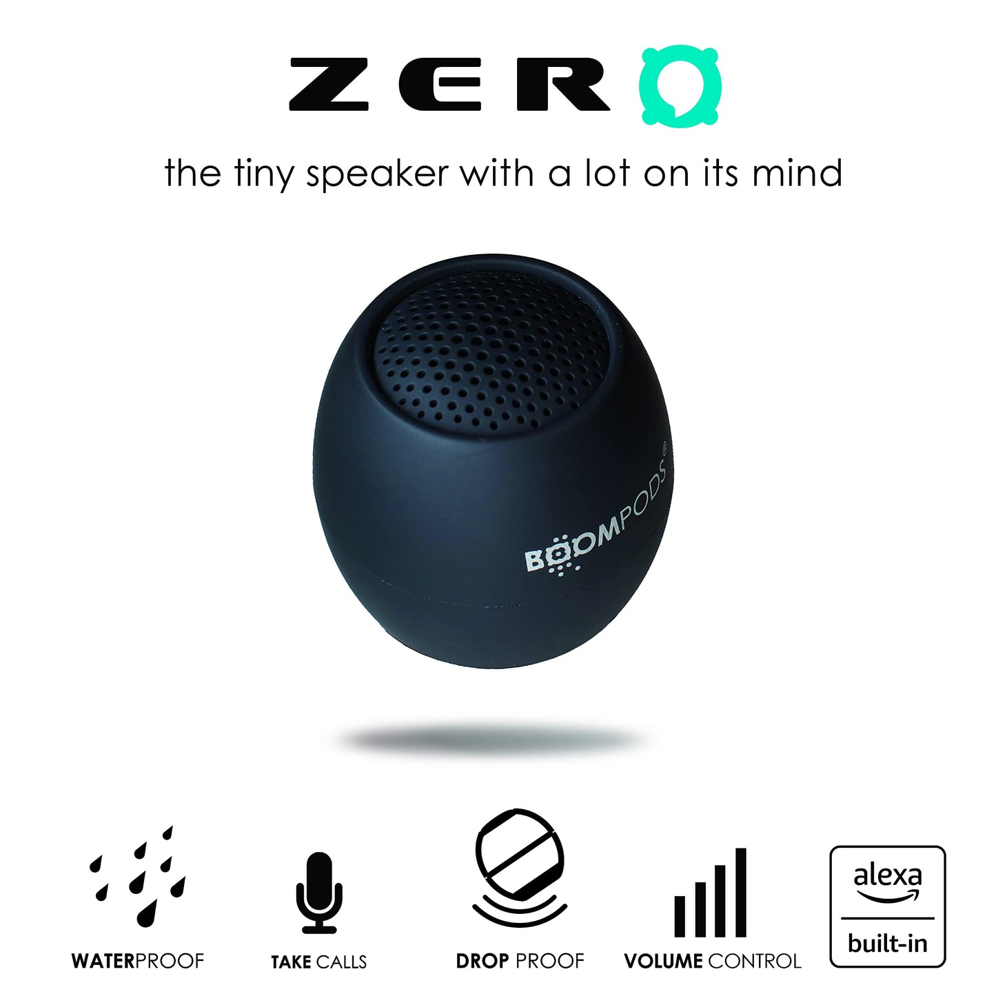Boompods Zero Talk Bluetooth® Altoparlante Amazon Alexa direkt integriert, Freisprechfunktion, stoÃ