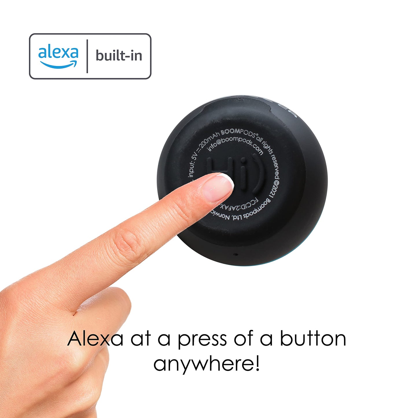 Boompods Zero Talk Bluetooth® Altoparlante Amazon Alexa direkt integriert, Freisprechfunktion, stoÃ