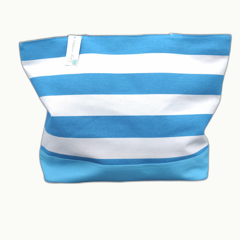 Striped beach bag