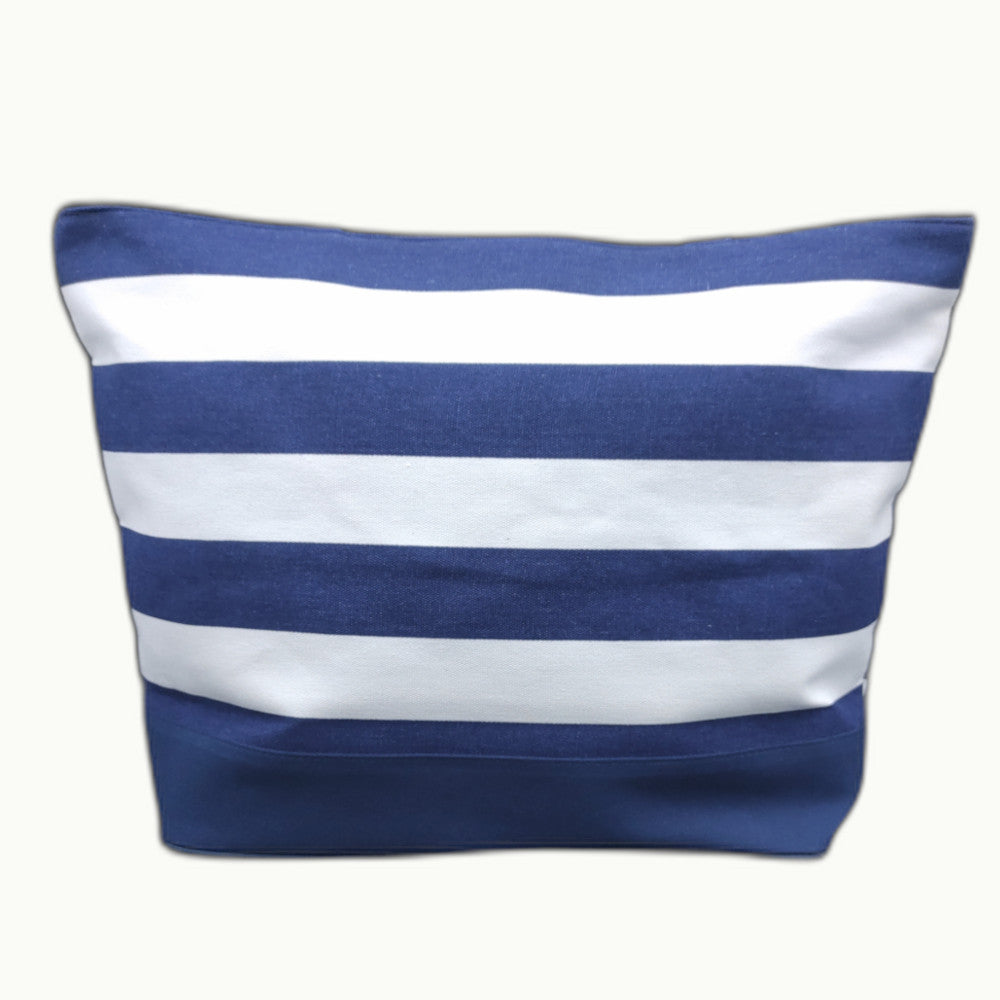 Striped beach bag