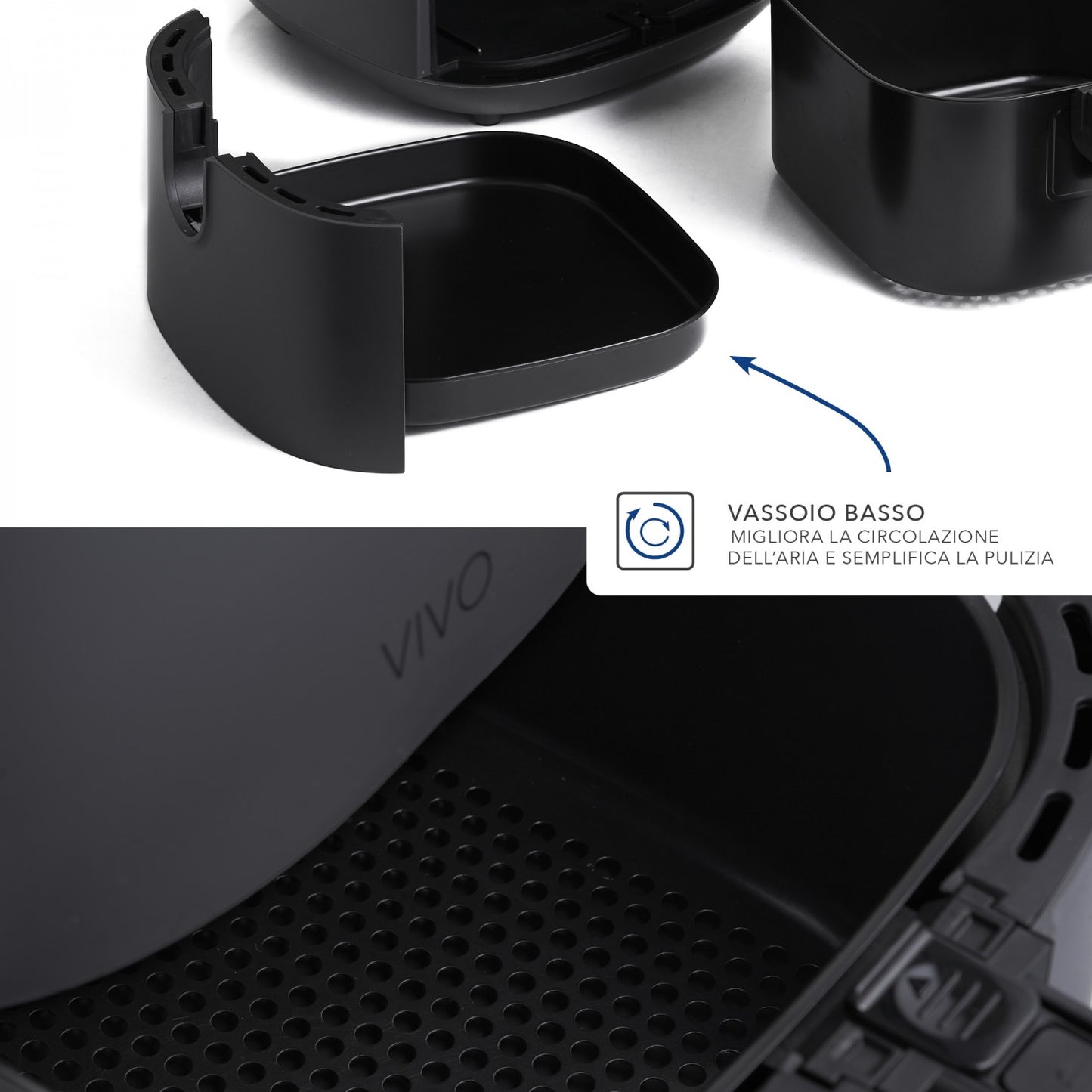 Vivo Friggitrice Ad Aria Classe Italy Air Fryer 5,5L