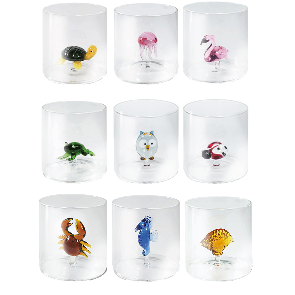 WD Lifestyle Glass Figures in Glass Animal Subjects