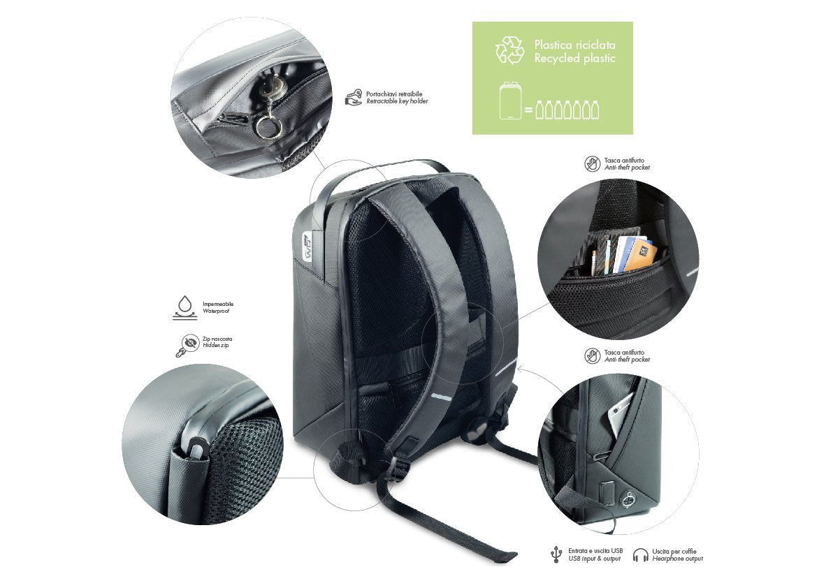 Mochila antirrobo para portátil City Life WD Lifestyle
