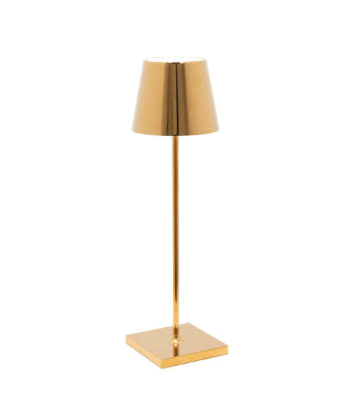 Lampada da Tavolo Senza Fili Poldina Pro Oro Lucido