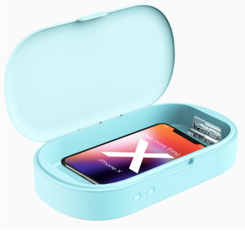 Máscaras de teléfono celular con esterilizador UV