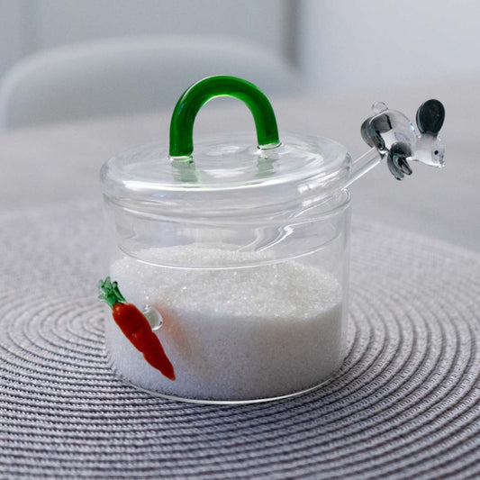Juego de Vasos de Cristal Navideños con Motivos de Colores