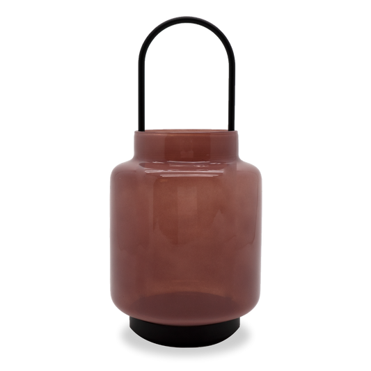 Lanterna in vetro con finiture in metallo 30cm WD Lifestyle