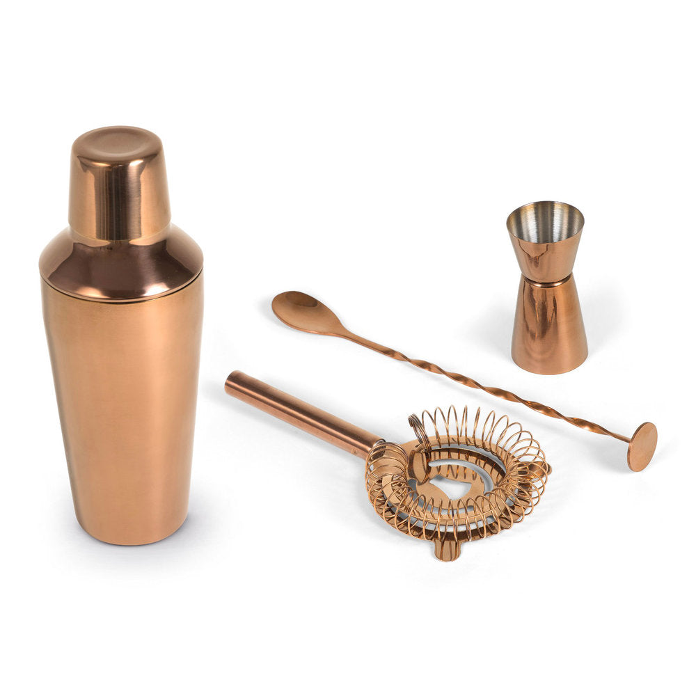 Juego de cóctel WD Lifestyle en acero dorado rosa
