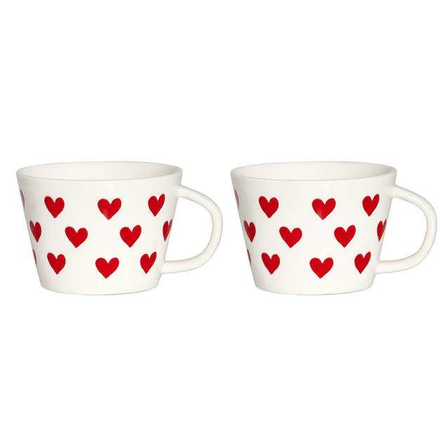Juego de 2 Tazas de Desayuno de Gres Porcelánico