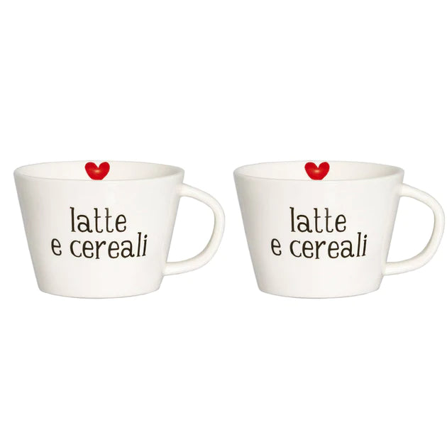 Juego de 2 Tazas de Desayuno de Gres Porcelánico