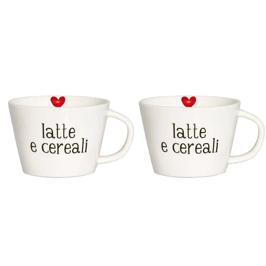 Set 2 Tazze Colazione Grès Porcellanato