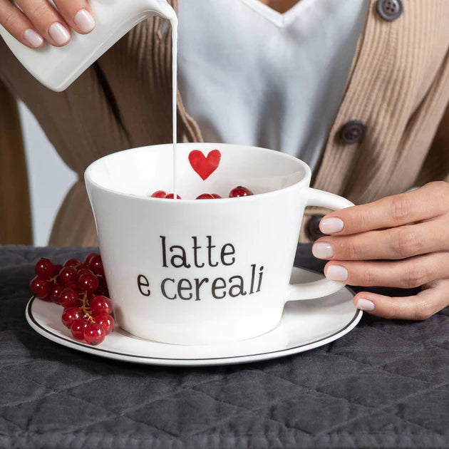Juego de 2 Tazas de Desayuno de Gres Porcelánico