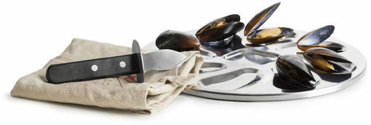 Juego de ostras Sagaform de acero inoxidable.