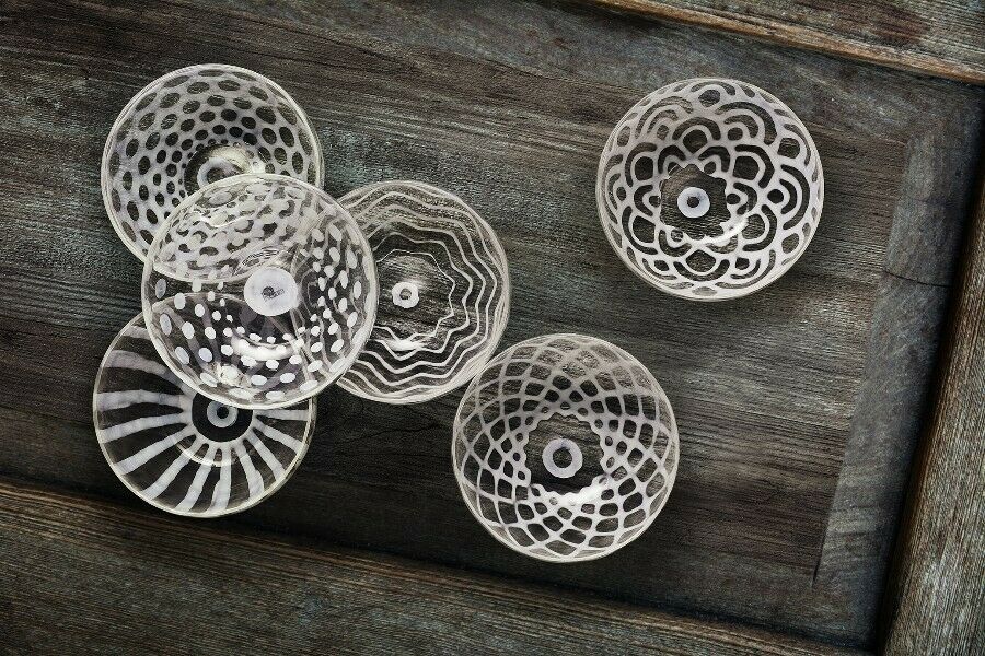 Livellara set 6 coppette Asia in vetro