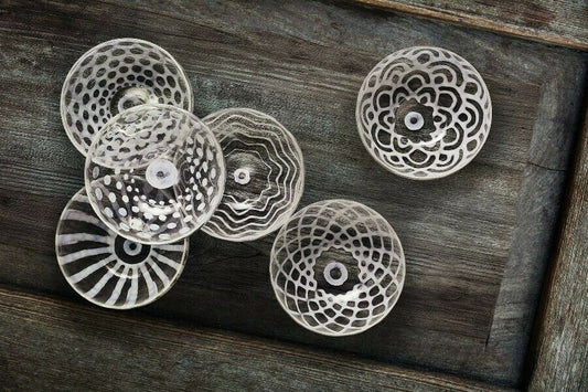 Juego de 6 cuencos de cristal Livellara Asia.
