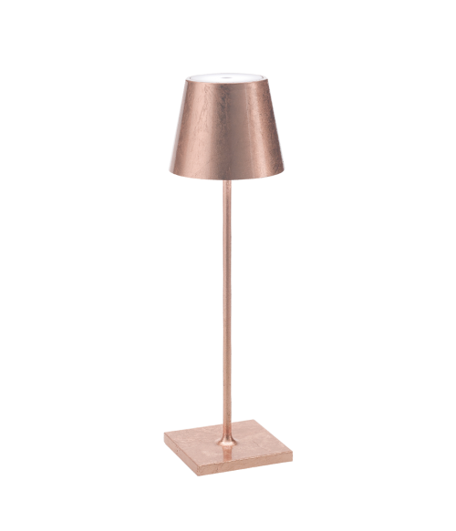 Lampada da Tavolo Senza Fili Poldina Pro - Foglia color Rame