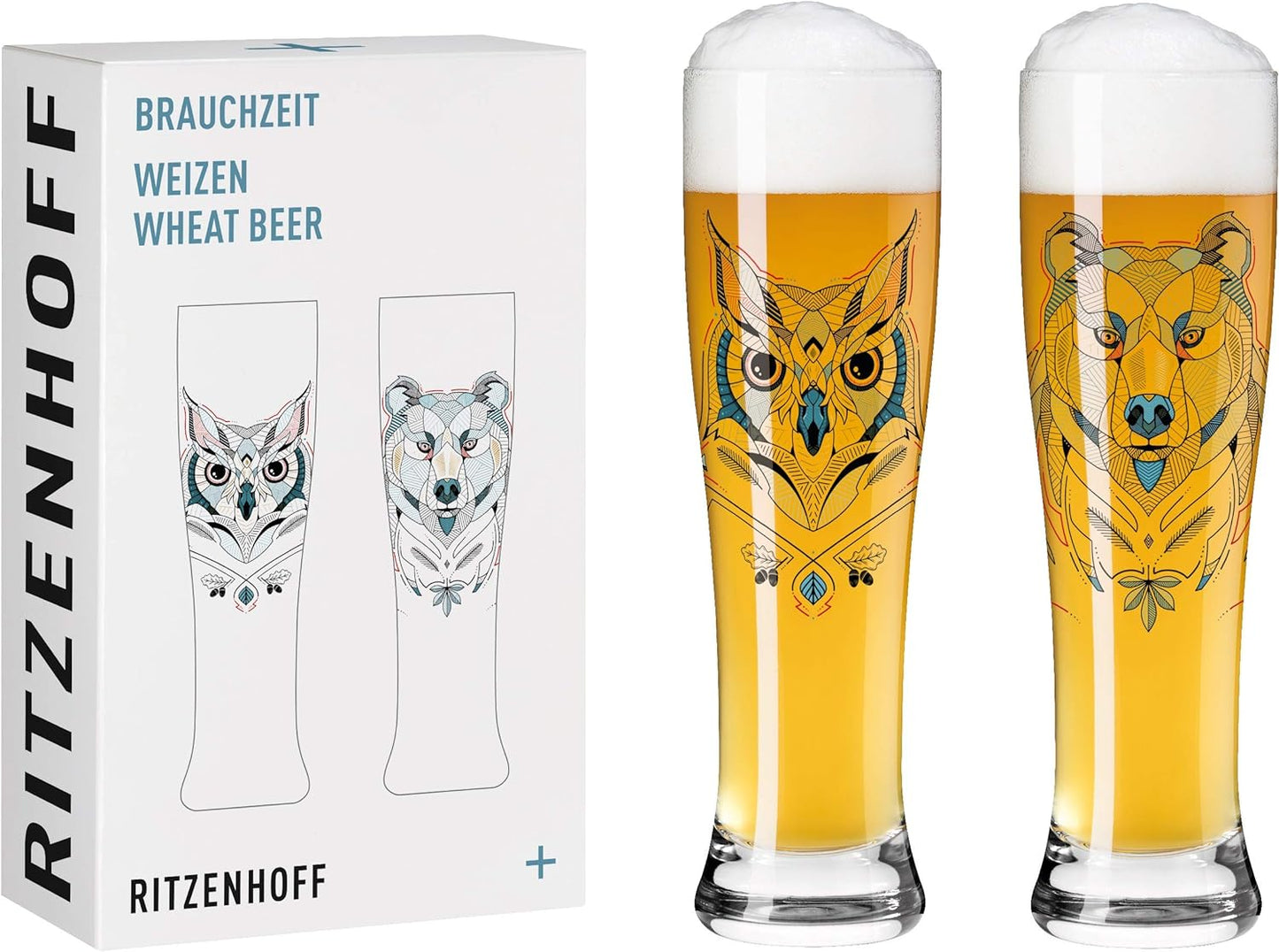 RITZENHOFF Set of 2 Wheat Beer Glasses, 500 ml