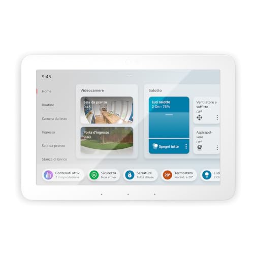 Echo Hub (Ultimo modello) | Pannello di controllo per la Casa Intelligente con Alexa e schermo da 8” | Compatibile con migliaia di dispositivi