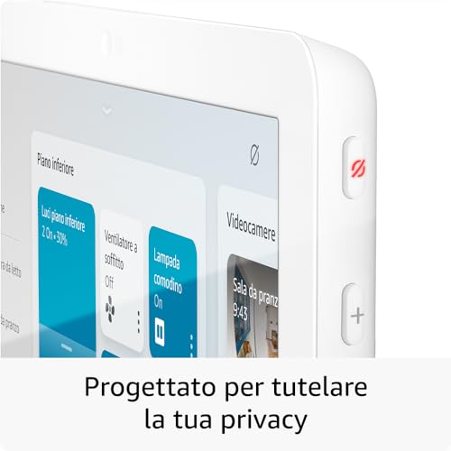 Echo Hub (Ultimo modello) | Pannello di controllo per la Casa Intelligente con Alexa e schermo da 8” | Compatibile con migliaia di dispositivi