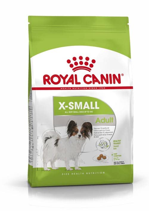 Royal Canin X-Small Adult | Confezione doppia | 2 x 500 g | Alimento secco per cani adulti di taglia molto piccola (fino a 4 kg) | Per il supporto dell'intestino, del pelo e delle vie urinarie