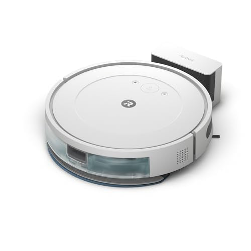 iRobot Roomba Combo Essential, Robot Aspirapolvere Lavapavimenti, Potente Aspirazione e Pulizia, Sistema di Pulizia a 4 fasi, Tre Livelli di Aspirazione, Controllabile Tramite App, Bianco