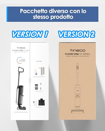 Tineco Floor One S7 PRO(S7 Series) Aspirapolvere Cordless per Pavimenti Duri, Pulisce Sempre con Acqua Pulita, Display LED, Lunga Autonomia. Rimuove Macchie Ostinate e Peli di Animali Domestici