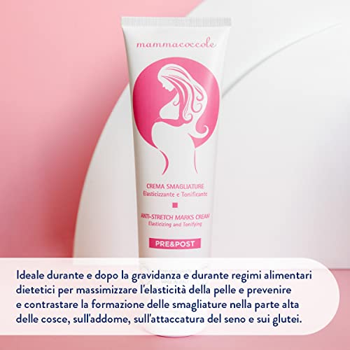 Babycoccole CREMA ANTISMAGLIATURE ELASTICIZZANTE TONIFICANTE. Durante e Post Gravidanza. Contrasta la formazione delle Smagliature. Dermatologicamente Testata, per Pelli Sensibili - 300 ml