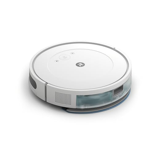 iRobot Roomba Combo Essential, Robot Aspirapolvere Lavapavimenti, Potente Aspirazione e Pulizia, Sistema di Pulizia a 4 fasi, Tre Livelli di Aspirazione, Controllabile Tramite App, Bianco