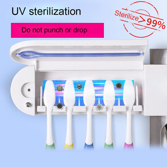 Esterilizador de cepillo de dientes UV Soporte para pasta de dientes