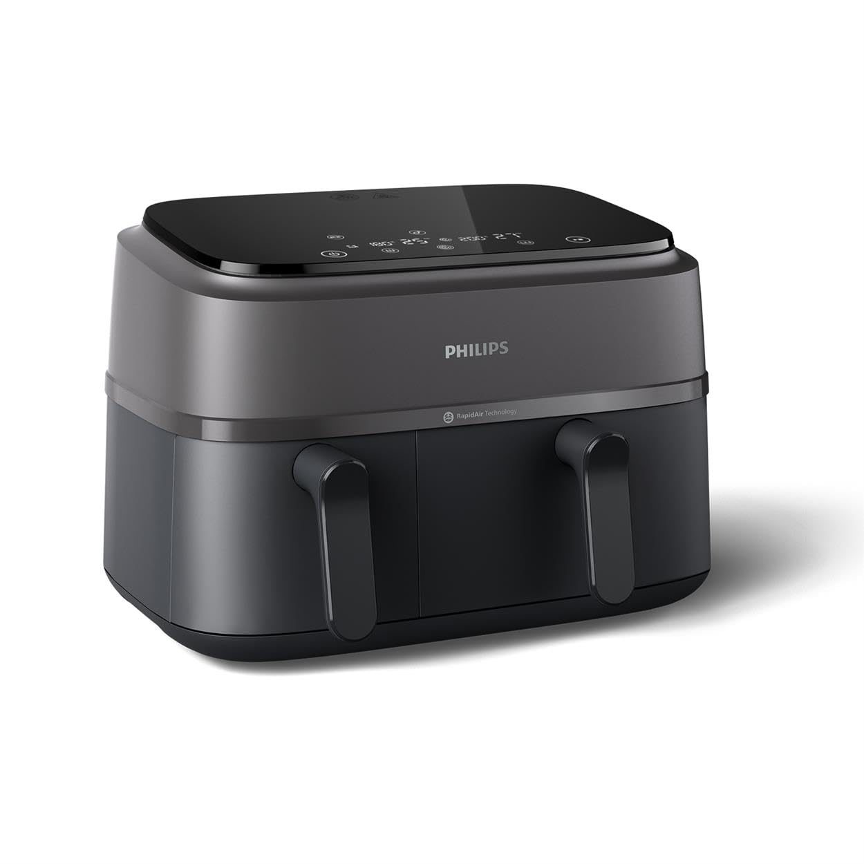 Philips Airfryer Serie 3000 con doppio cestello, 9L, Friggitrice ad aria con 2 cestelli, Kit Per La Colazione, Tecnologia Rapid Air, versatile e capiente per tutta la famiglia