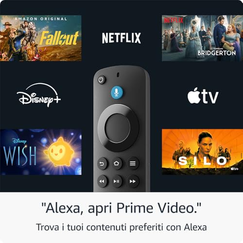 Amazon Fire TV Stick HD (Ultimo modello) | TV gratuita e in diretta, telecomando vocale Alexa, controlli per Casa Intelligente, streaming HD