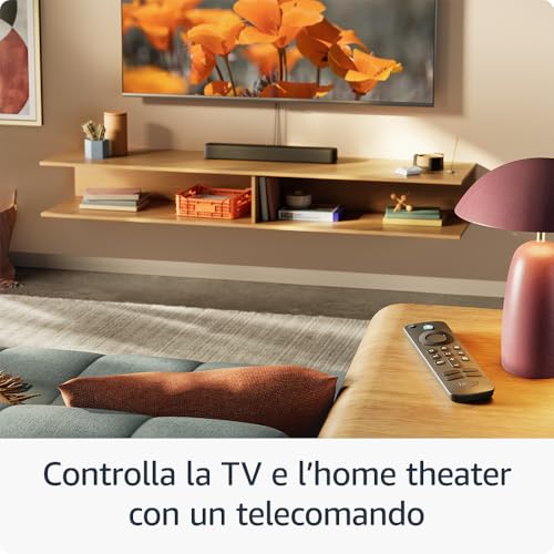 Amazon Fire TV Stick HD (Ultimo modello) | TV gratuita e in diretta, telecomando vocale Alexa, controlli per Casa Intelligente, streaming HD