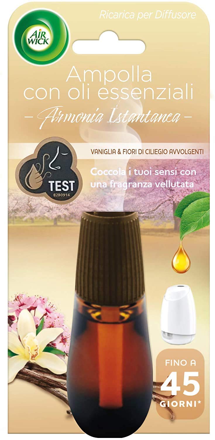 Airwick Ricariche Per Diffusore Di Oli Essenziali Armonia Istantanea, Confezione Da 6 Ricariche Per Il Diffusore Di Oli Essenziali, Profumatore Per Ambienti Con Fragranze Miste,