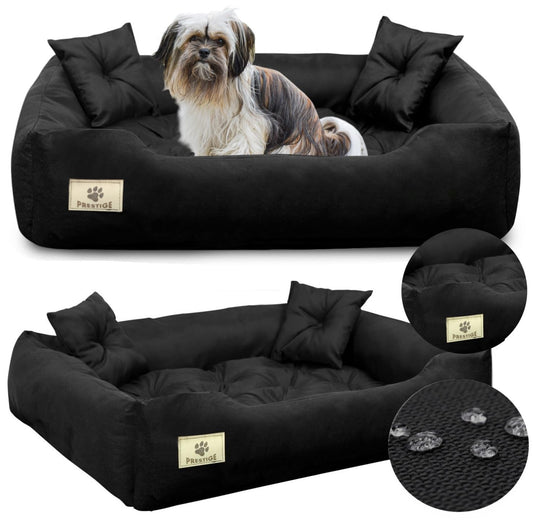 KING DOG Letto per Cani Molto Grande Taglia 3XL 145x115 cm | Cuscino per Cani Impermeabile | Divano per Cani Adatto al Lavaggio | Cuccia Cane Interno | Brandina per Cani Nero