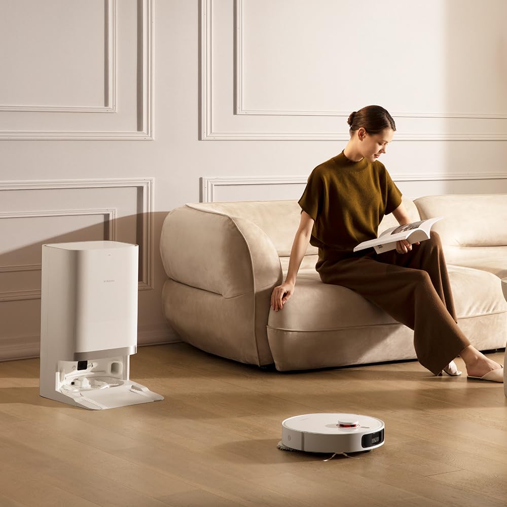 Xiaomi Robot Vacuum X20+, Robot Aspirapolvere Lavapavimenti, Stazione Smart All-in-one, Aspirazione 6.000 Pa, Navigazione Laser 3D, Lavaggio e Pulizia Pavimenti con Doppio Panno Rotante, Controllo App