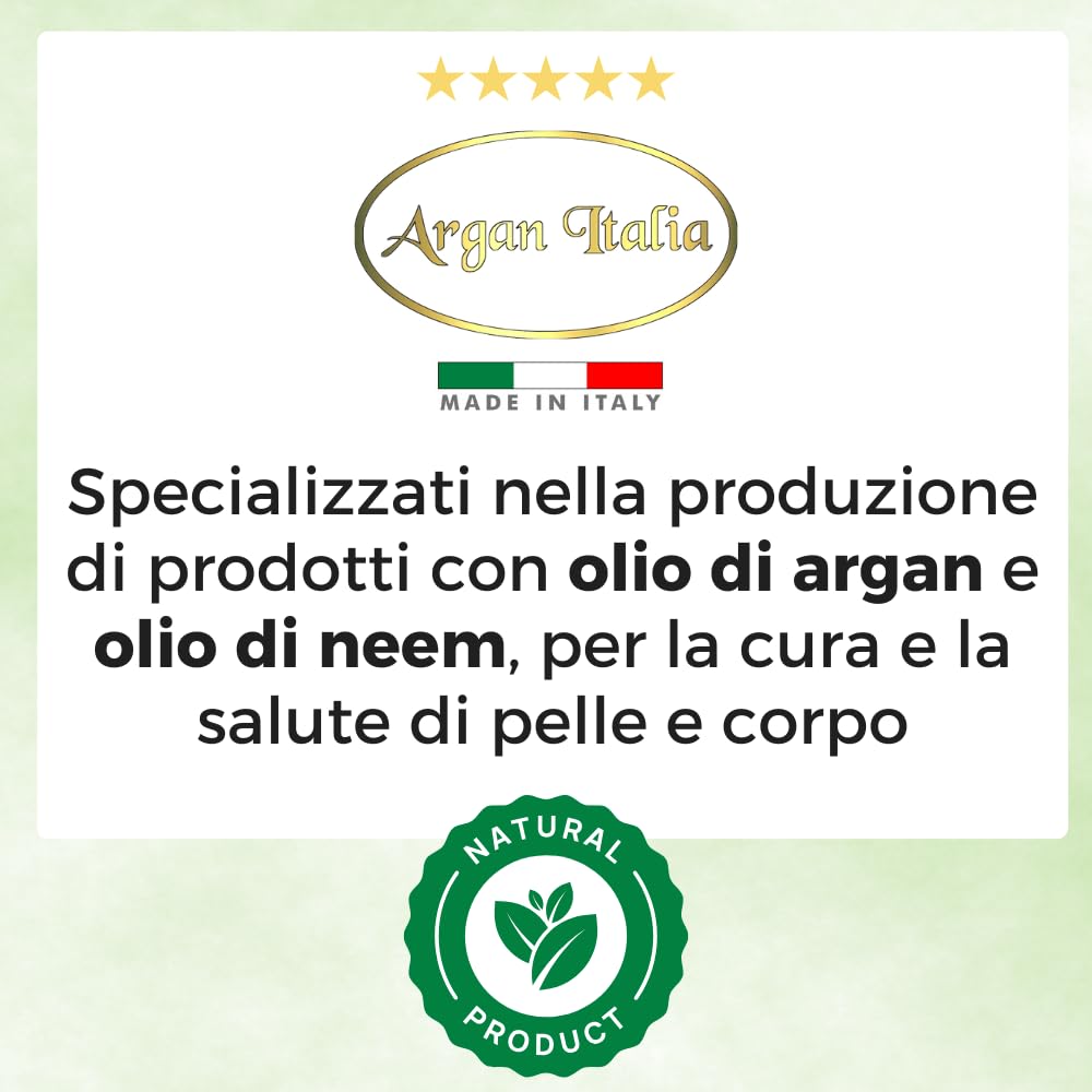 ARGAN ITALIA - Olio di Neem Biologico per Cani e Gatti (2x500ml) Composto da Ingredienti Sgraditi a Pulci, Zecche, Parassiti, 100% Naturale Sicuro per Cani Gatti di Qualsiasi Età Taglia, Made in Italy