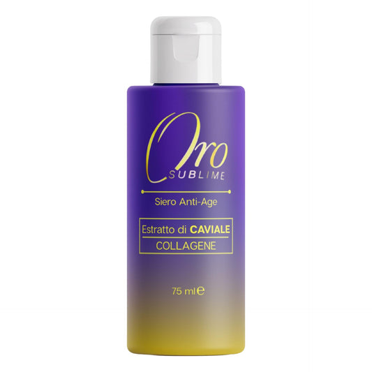 Crema Viso Antirughe Oro Sublime – Acido Ialuronico, Collagene, Caviale e Vitamina E – Lifting Idratante Giorno e Notte – Anti-Età Intensiva – Pelle Matura e Sensibile – 75 ml
