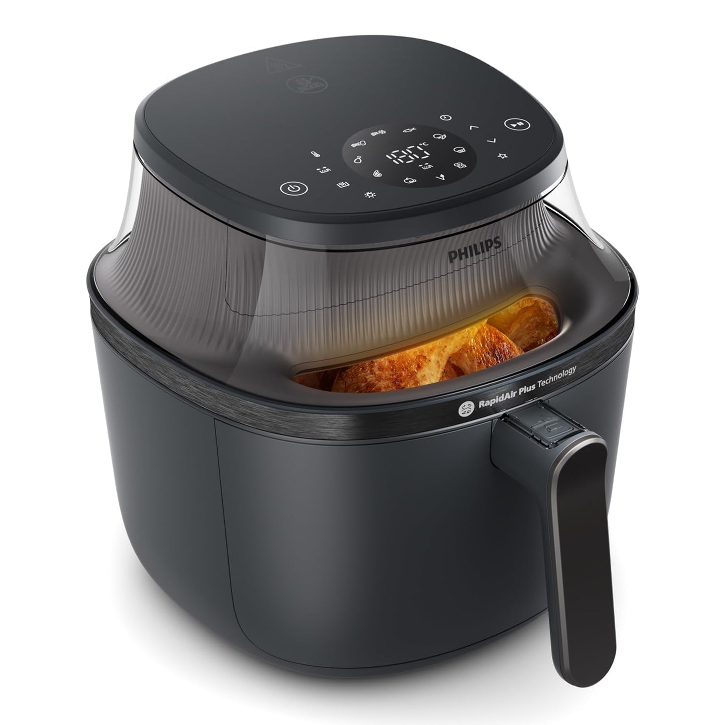 Philips Airfryer Serie 3000 4.2L, Finestra di Cottura, 16-in-1 Airfryer, Tecnologia RapidAir Plus, Rimozione Grassi, App Ricette HomeID, Facile da Pulire (NA320/00)