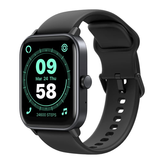 SMARTY2.0 - Smartwatch SW038A - Colore Nero - Assistente Vocale Alexa Integrata, Chiamate Bluetooth, 14 Modalità Sport, Display da 1.8" - Cinturino in Silicone - Dimensioni 46.5 x 40.5 x 13 mm