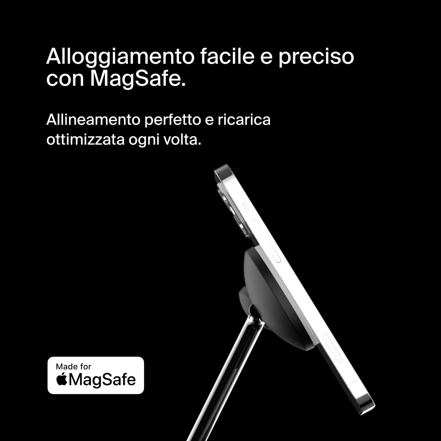 Belkin Caricabatterie wireless 3 in 1 con MagSafe, caricatore wireless rapida per iPhone (15 W) e per Apple Watch, stazione di ricarica per iPhone 16, 15, 14, 13, 12, Apple Watch e AirPods - nero