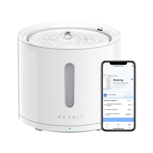 PETKIT EVERSWEET Solo 2 Fontana d'acqua per animali domestici, pompa senza fili, controllo tramite app, ultra silenzioso, modalità Smart/Normal/DND, erogatore d'acqua per cani e gatti-2L