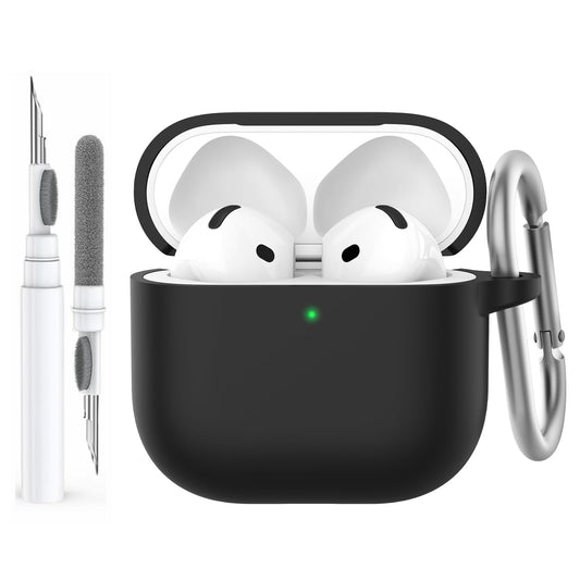 AhaStyle AirPods 4 Custodia Cover(2024) Custodia AirPods di quarta generazione in silicone morbido con kit pulizia Cover Skin per Apple AirPods 4 Supporto custodia di ricarica USB-C ricarica wireless